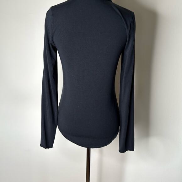 Wilfred Aritzia Black Long Sleeve Polo Shirt - Picture 7 of 7